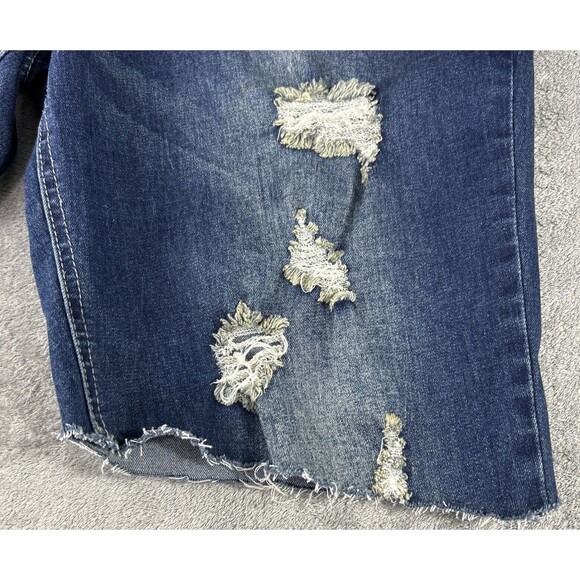 Elite Premium Denim 15 / 16 Cut Offs Jeans Grunge Y2K Art Distress Graphic - Picture 5 of 15